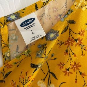 COPY - Mustard colored Floral Mini Sundress
